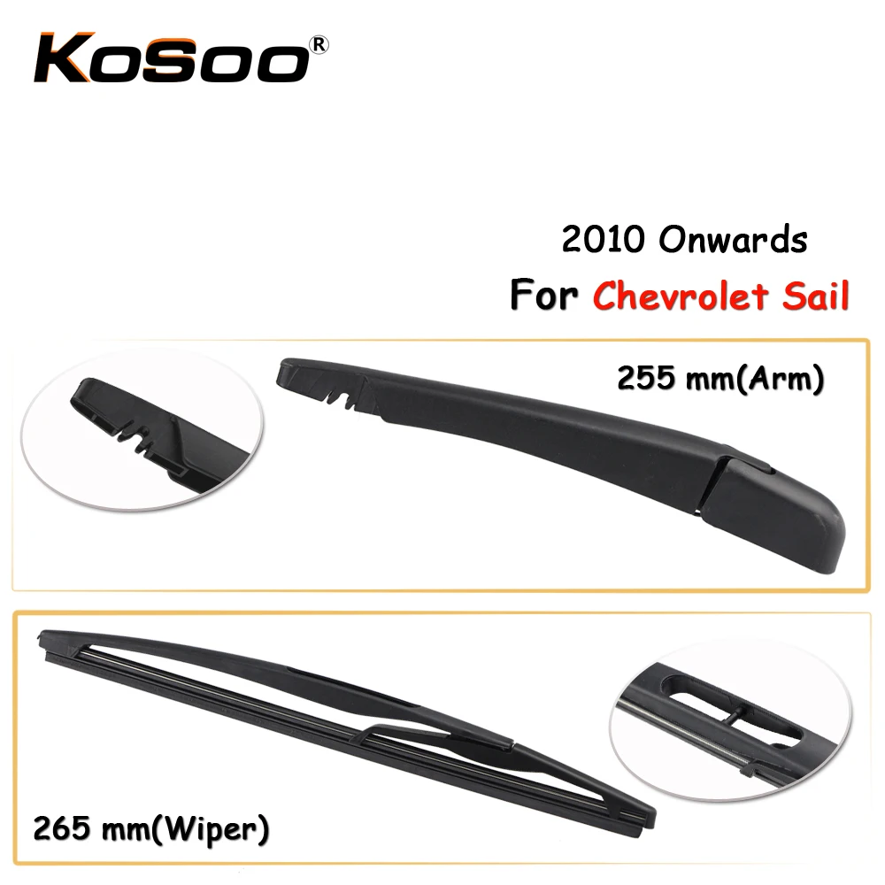 KOSOO Auto Rear Car Wiper Blade For Chevrolet Sail,265mm 2010 Onwards Rear Window Windshield Wiper Blades Arm,Car Accessories