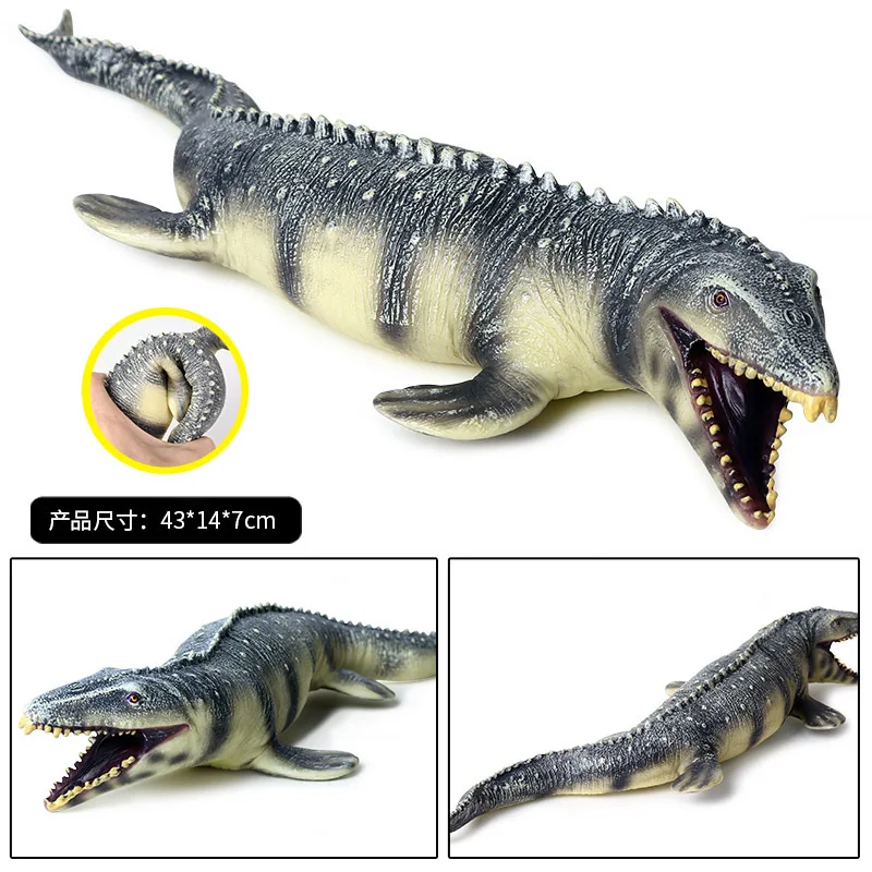 43 см мягкие желатиновые дикие животные Юрского периода Mosasaurus модельные Фигурки