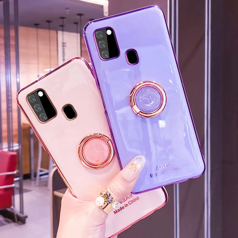 Luxury Silicone Case For Samsung Galaxy M31 phone Case Cover A21s Shockproof Holder Case For Samsung Galaxy M31 a21S M40S M11