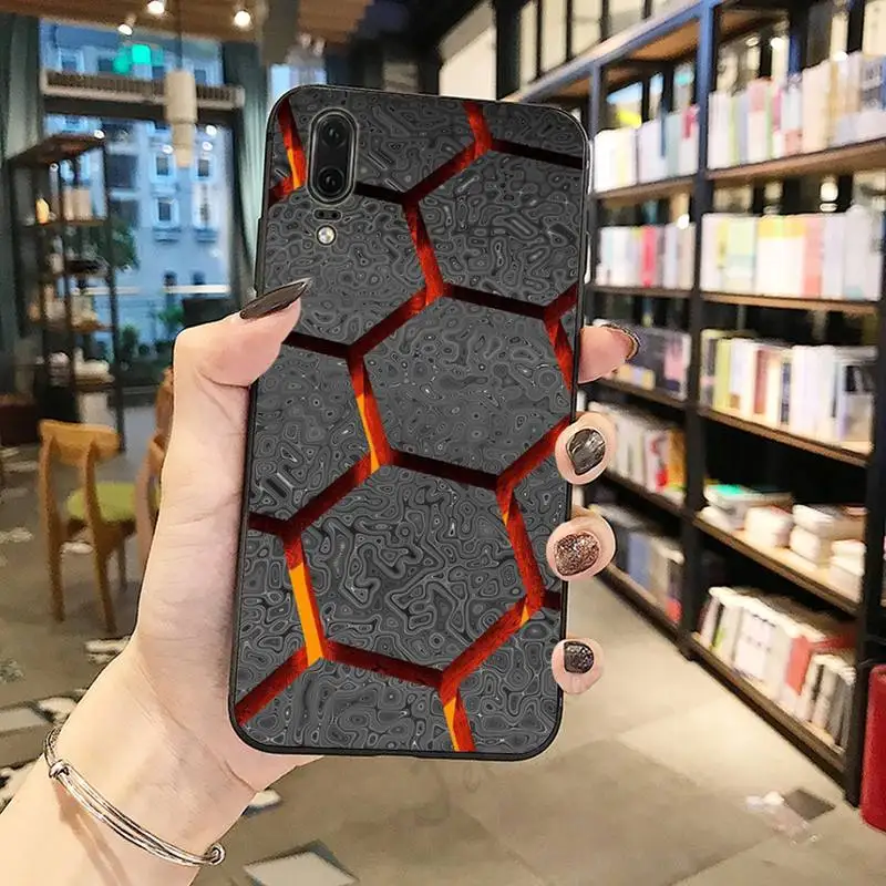 

Metal machinery Hexagonal lattice Phone Case For Huawei honor Mate P 10 20 30 40 Pro 10i 9 10 20 8 x Lite