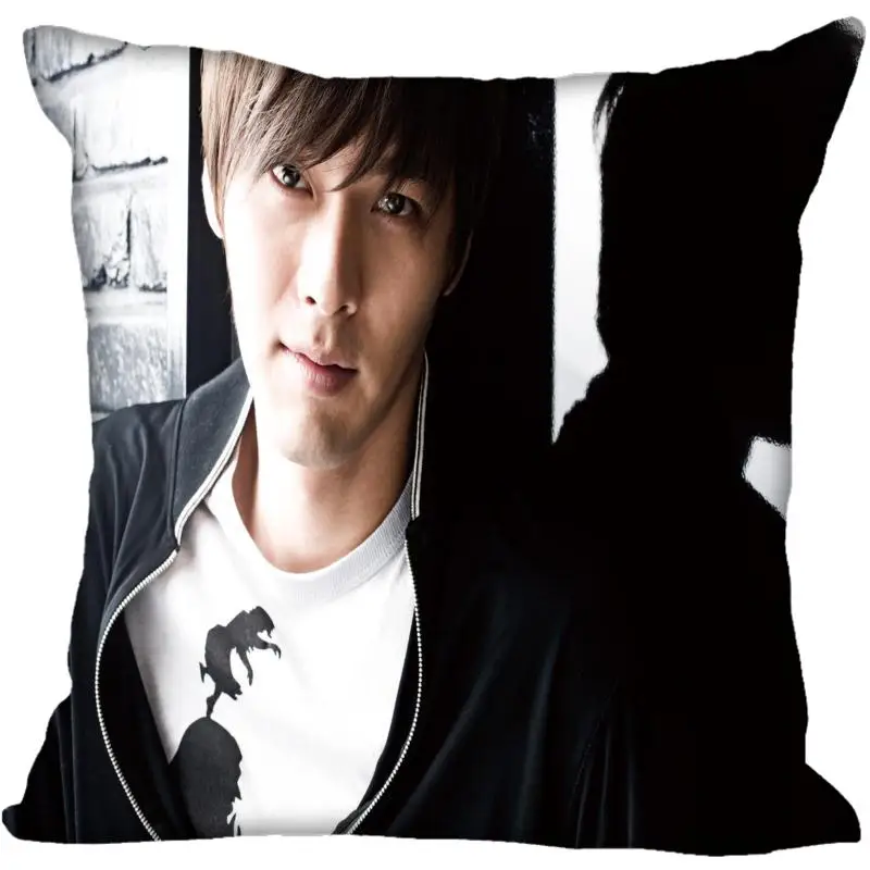 

New Custom Hyun Bin Pillowcases Printed Square Silk Pillowcase Home Decorative zipper Satin Pillowcases (One Side)