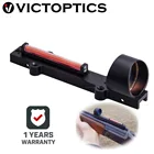 Оптический прицел для винтовки VictOptics 1x28, оптический прицел с красной точкой для ружья, ребристая направляющая для охоты, страйкбола, стрельбы из глины