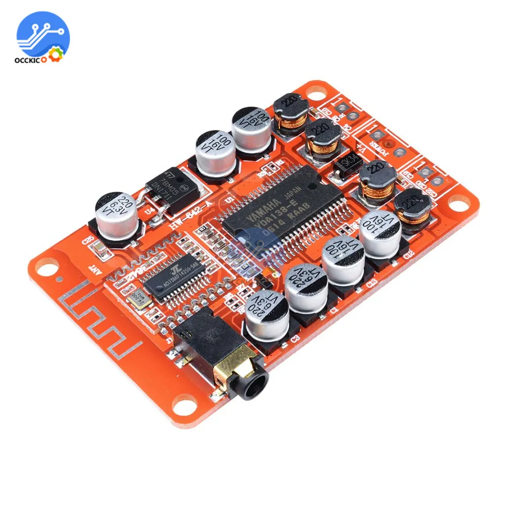 YDA138 цифровой усилитель с Bluetooth доска класса D 2*15 Вт стерео HIFI аудио звуковая плата динамик с регулировкой громкости усилитель доска 2x15 Вт