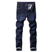 new mens brand slim elastic jeans fashion business classic style skinny jeans denim pants trousers male
