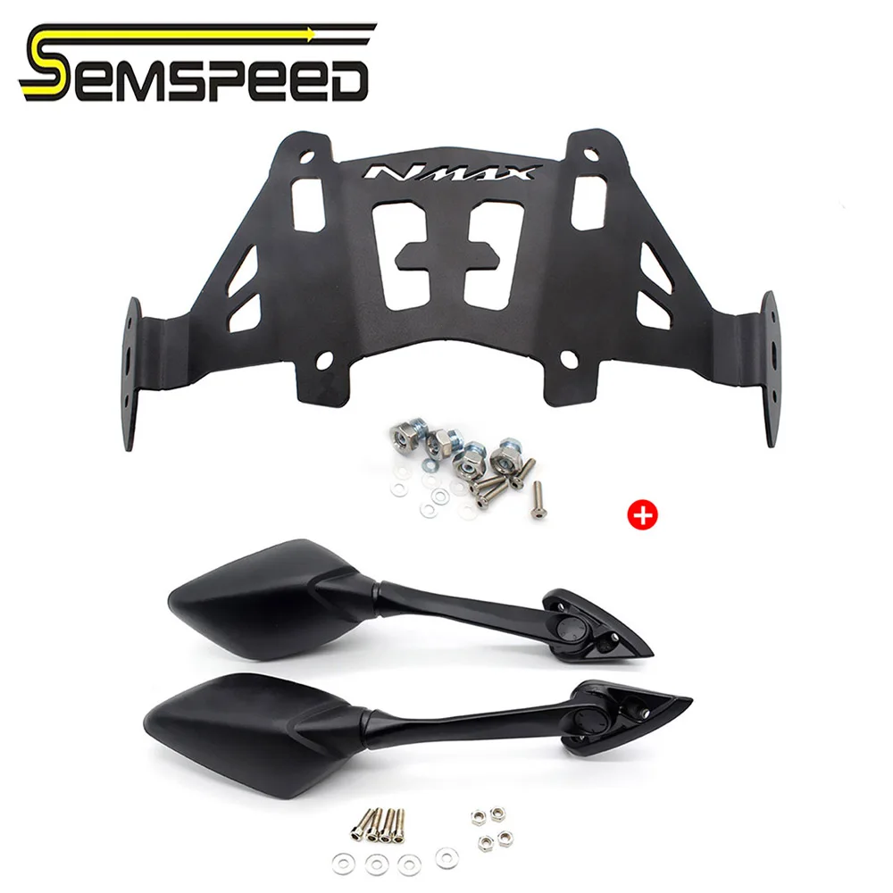 SEMSPEED зеркало заднего вида кронштейн для лобового стекла подходит YAMAHA N-MAX155 NMAX 155 125