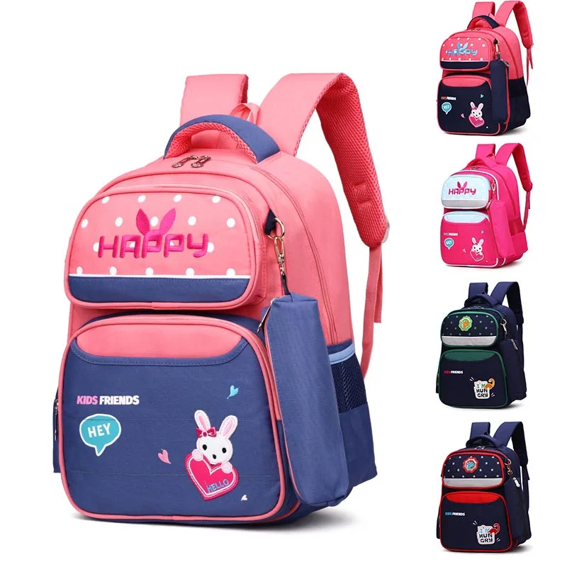 Детский рюкзак с мультипликационным рисунком, ранцы для начальной школы для мальчиков и девочек 1-3 классов, Книжная сумка