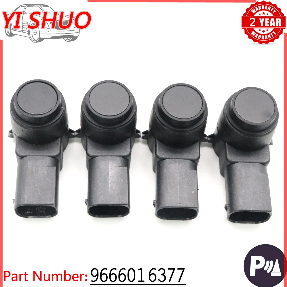 

4pcs Car Black PDC Parking Sensor Bumper Reverse Assist 9666016377 For Citroen Peugeot C4 C5 C6 307 308 407 00-14 9666016377XT