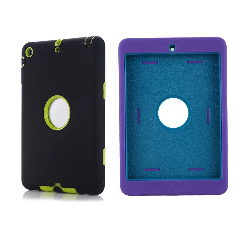 2 шт сверхпрочный противоударный чехол для IPad Mini 3 1 фиолетовый + темно-синий и