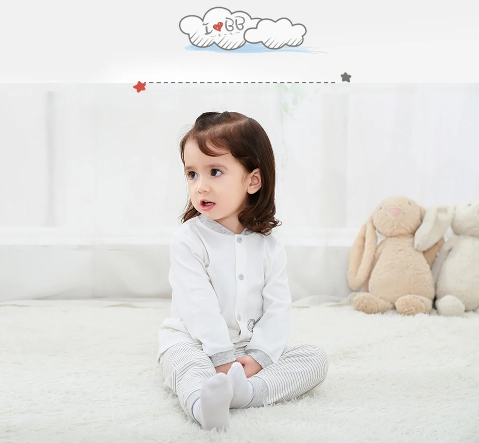 Baby Pajama Sets Uisex Sleepwear Robe Soft Cotton Cartoon Top Pants
