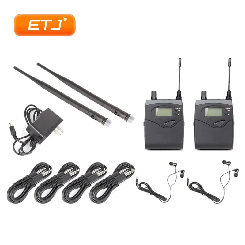 Профессиональная UHF Беспроводная система ушного монитора SR2050 IEM 2 ресивера