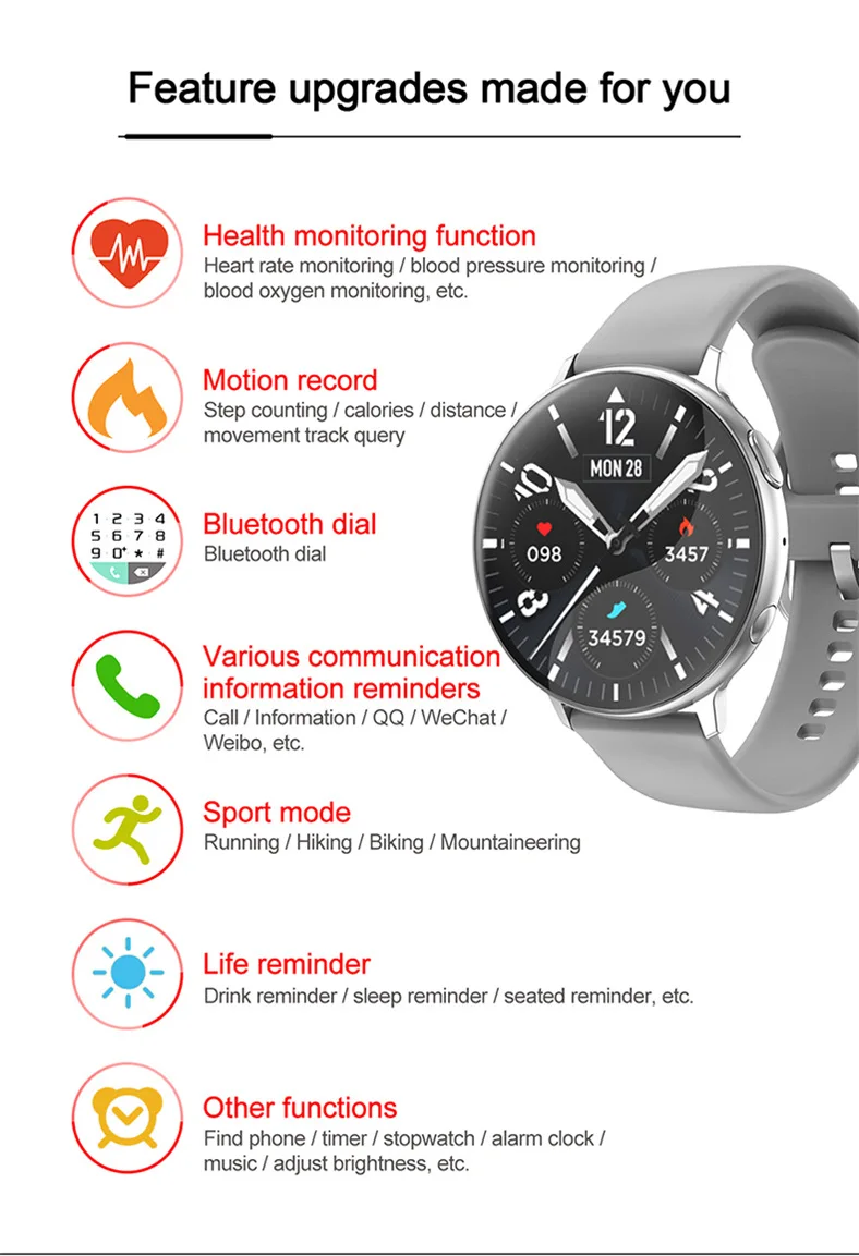 

2020 New C6 Women Smart Watch Men Bluetooth Call Music Sport Heart Rate Blood Pressure Sport Tracker Fitness For Ios Android