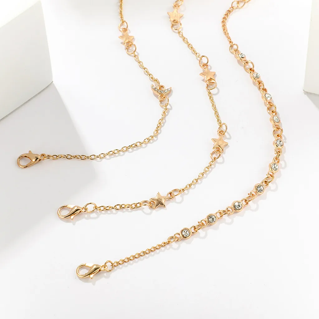 Женский модный браслет хит продаж простой изысканный звездная луна комбинация 3