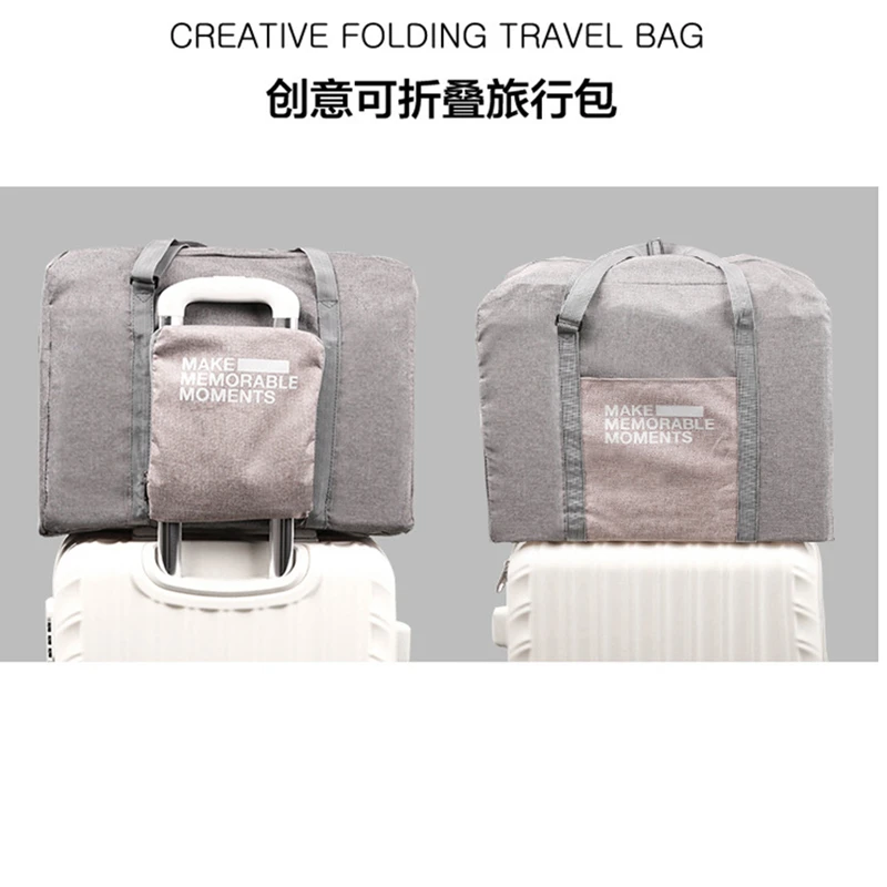 Складная ручная сумка для багажа дорожная женщин спортивная выходных органайзер