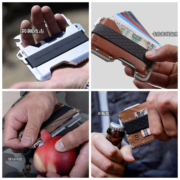 FanFans Hard Warrior DANGO Metal Clamp EDC Wallet Tactical Multifunctional Wallet Clasp Equipment