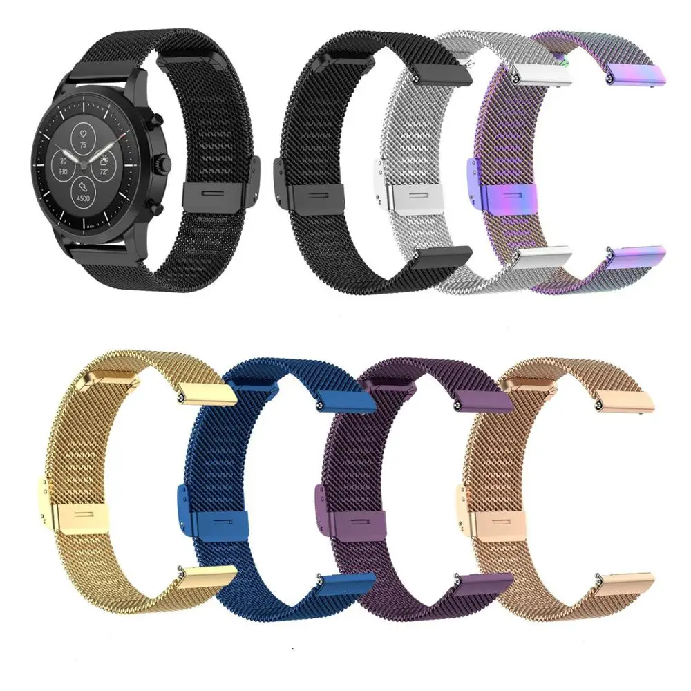 

22 20mm Breathable milanese strap For huami amazfit GTR bip Sports replacement Strap For huawei GT 2e GT2 42 46mm Wristband