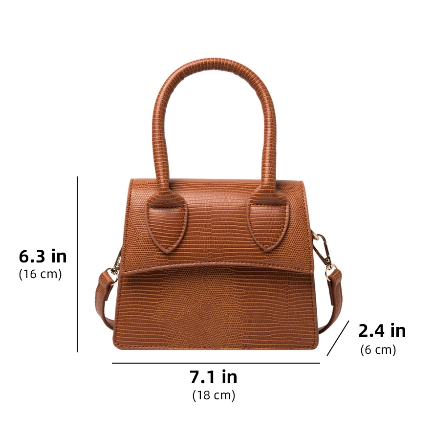 

Vintage Lizard Pattern Women's Bag Solid Trend Simple Flap Women Shoulder Bag High Quality Pu Lady Crossbody Bag Bags For Women