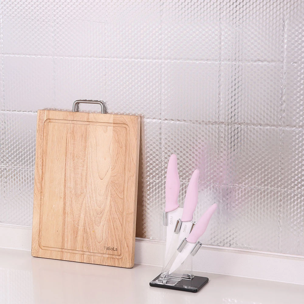 fasola transparent kitchen oil proof waterproof stickers aluminum foil kitchen stove cabinet self adhesive wall sticker free global shipping