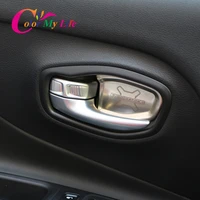color my life 4pcsset stainless steel inner door bowl protection sequins cover for jeep renegade 2015 2020 accessories
