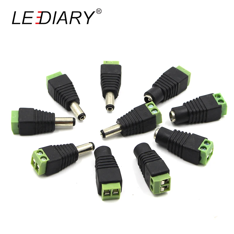 Разъем питания LEDIARY для светодиодной ленты 20 шт./лот 12/24 В 2 1*5 5 мм | Обустройство