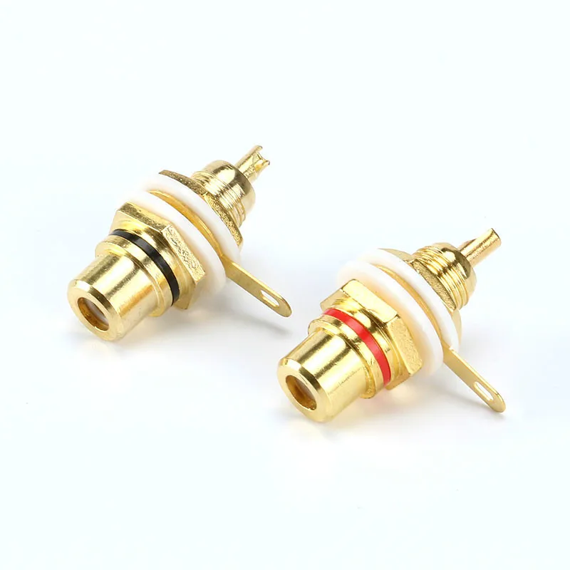 1P Red 1P Black 1 пара rta-штекер RTA гнездо разъем шасси адаптер для монтажа на панель аудиотерминал штекер 3,5 мм Штепсель AV вилка - Цвет: 1P Red 1P Black
