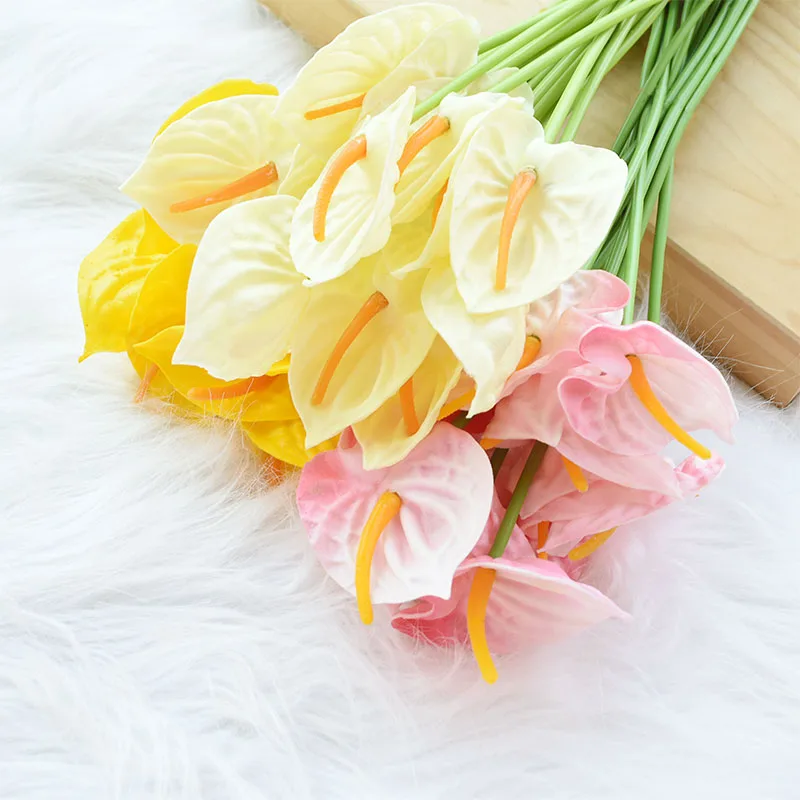 5 шт. антуриум Калла Лилия искусственный цветок горшечные растения гостиная