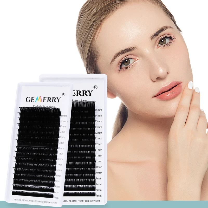 Индивидуальные Накладные ресницы GEMERRY 16 линий для профессионального наращивания