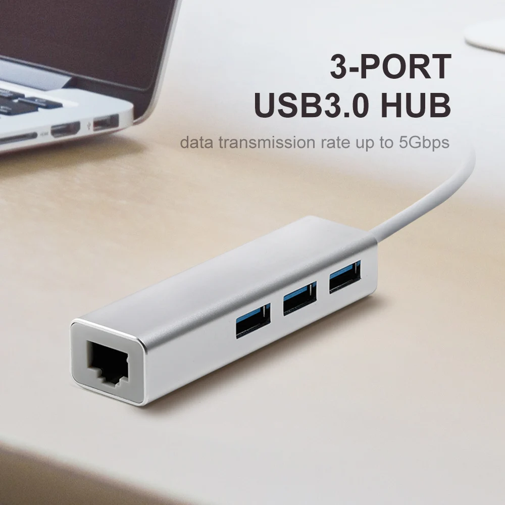 OFCCOM USB C Ethernet 3 0 2 к RJ45 Hub 10/100/1000M адаптер Сетевая карта Lan для Macbook Windows Tpec C|USB-хабы| |