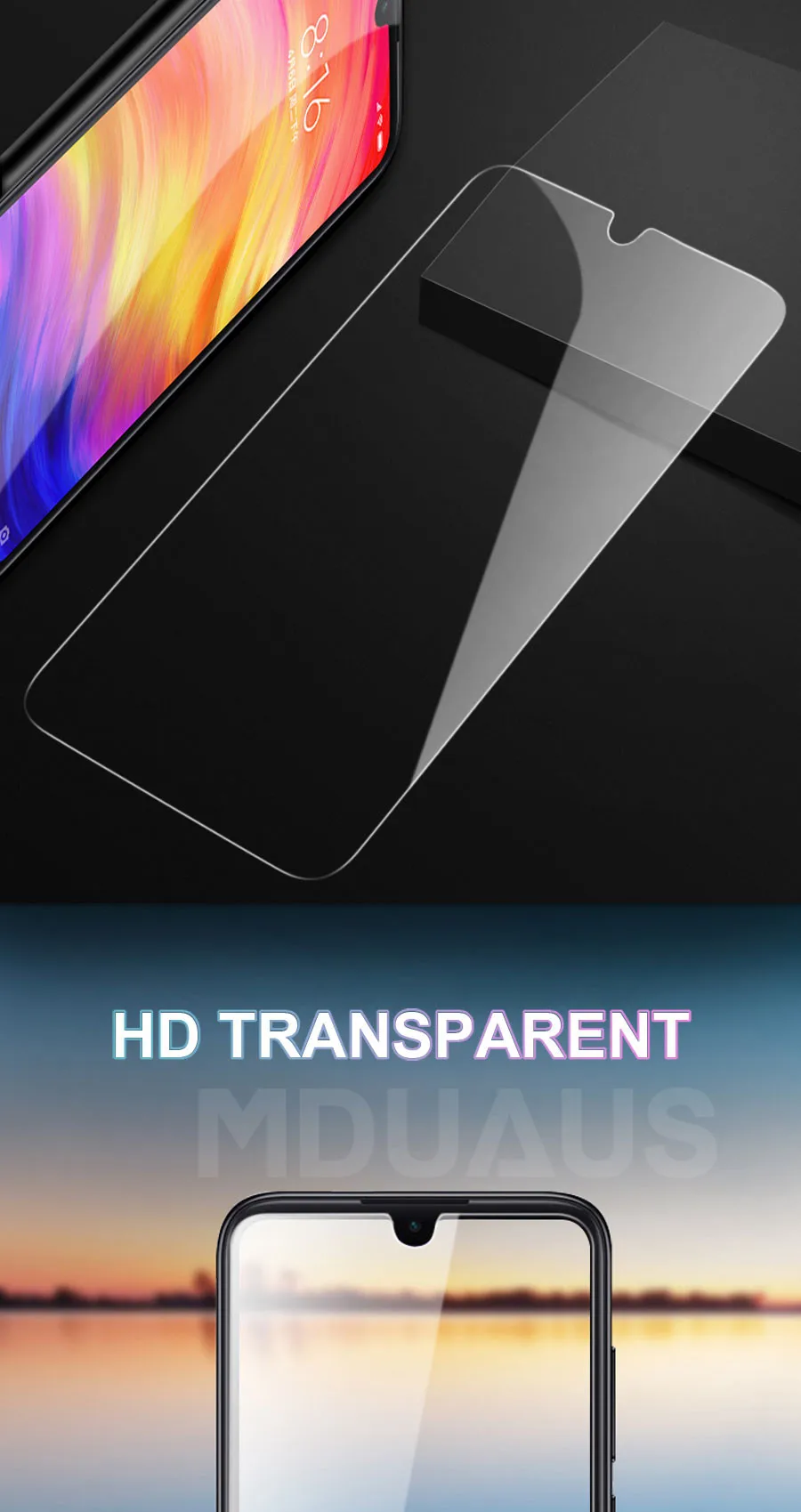9H закаленное стекло для Xiaomi Redmi Note 8 7 6 Pro Защита экрана для Redmi 7 7A 6 Pro 6A S2 K20 Pro Защитная стеклянная пленка чехол