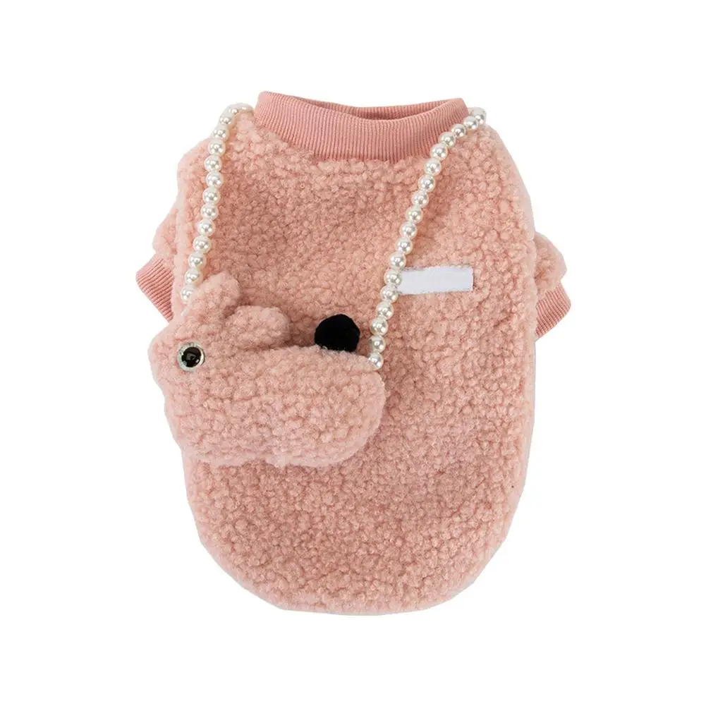 

Dog Clothes Warm Dog Sweaters Soft Winter Dog Clothes Elegant Puppy Coat With Backpack Rabbit Thick Dog Outfits For Small Me