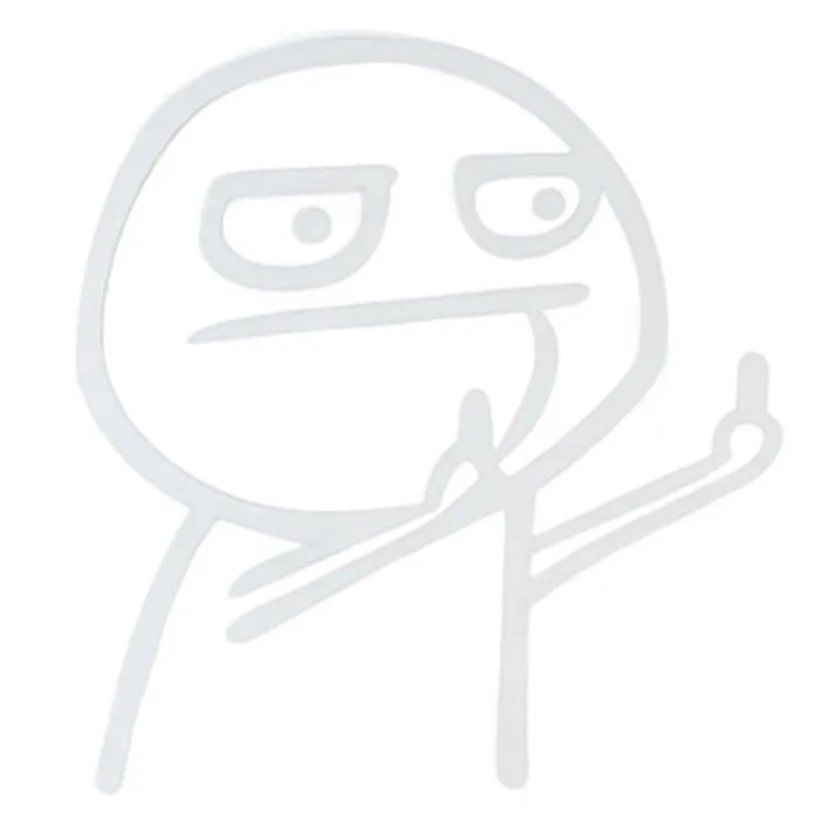 Забавная наклейка для автомобилей мультфильм средний палец Citroen купе VTR C2 C4 C5 C6 C8