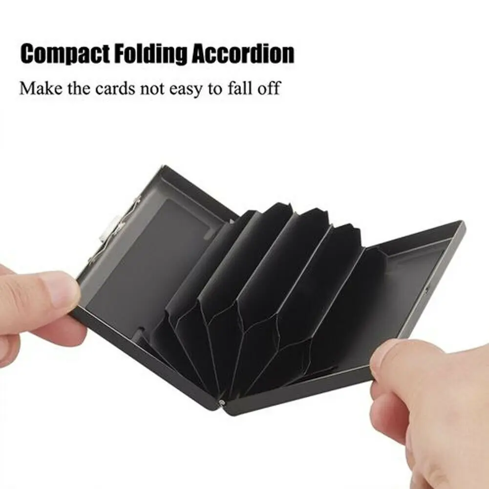 Stainless Steel ID Credit Card Holder Case Organizer Slim RFID Blocking Anti-scan Wallet | Storage Boxes & Bins