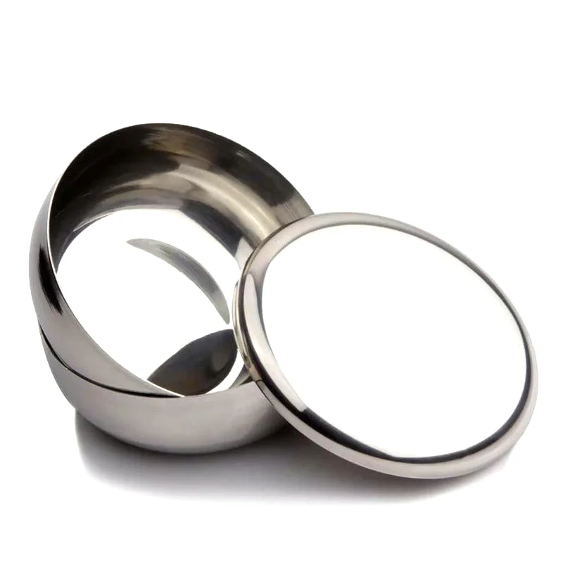 

Double Thick Stainless Steel Bowl with Cover Korean Polished Noodles Soup Bowl of Rice Kitchen Tableware
