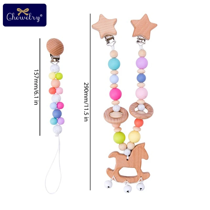 Candy Set 1 Деревянный зубопрорезыватель для детских игр, гимнастическая соска, зажим на цепочке, силиконовые бусины, персонализированная фиксация, фиксатор, детский прорезыватель, сделай сам, для детских колясок, игрушки - Цвет: Candy Set 1