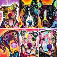diamond painting dog 5d diy full square diamond embroidery animals colorful cross stitch painting home decor