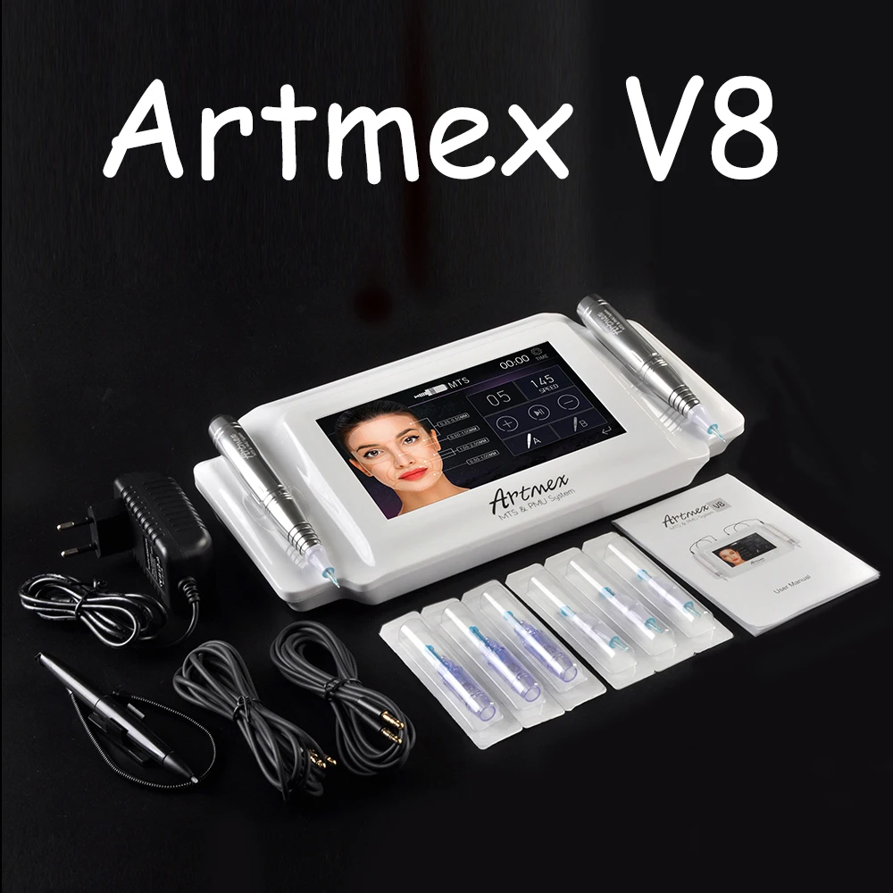 V8 Artmex MTS&PMU Beauty Machine Dermapen Dr.pen Microneedles Skin Care Micro Pigmentation Eyeliner Eyebrow Lip Tattoo Make Up