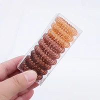 colroful hair ring for girls women telephone cord elastic ponytail holders headwear new fashion accessories tie gum 9pcsset
