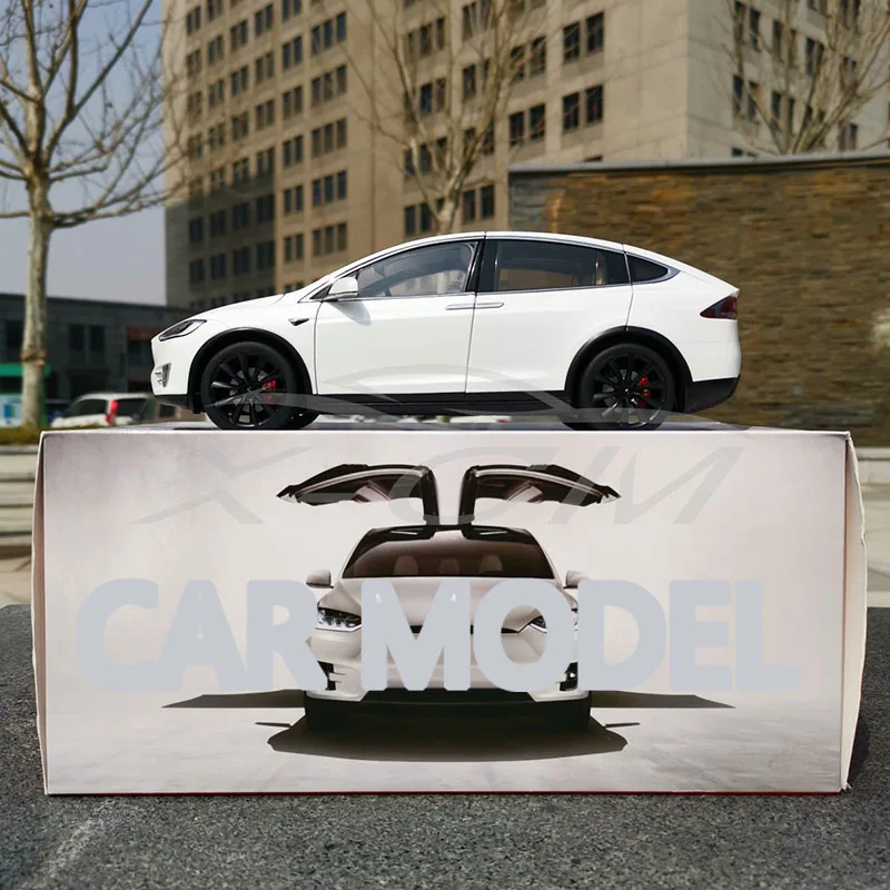 1:18 Масштаб сплава игрушечные транспортные средства TESLA модель X модель автомобиля SUV детских игрушечных автомобилей оригинальные авторизованные детские игрушки