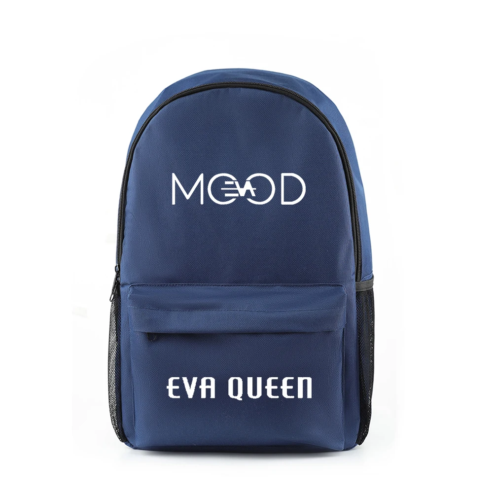 

Fashion Eva queen Fashion Oxford Cloth Shoulder Backpack Printed Multi Zipper Pack Casual Girls Student School Bag Kawaii