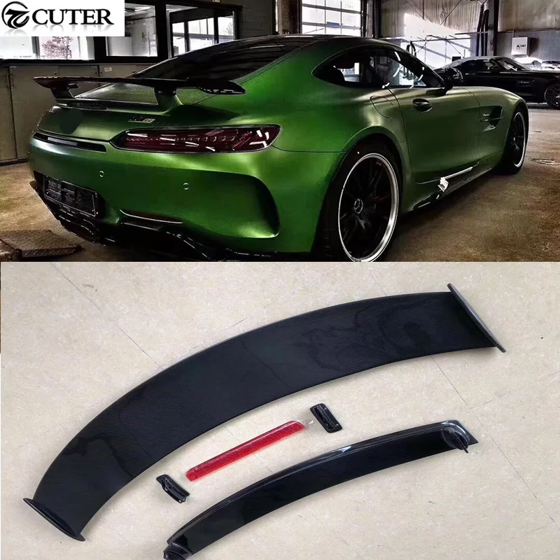 

High quality Carbon Fiber FRP rear spoiler wings for Benz AMG GT GTR car body kit 15-16