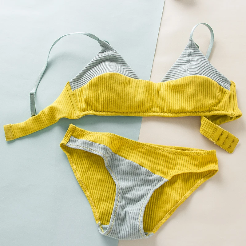 Комплект женского нижнего белья из 2019 хлопка с чашками ABC|Комплекты белья| |