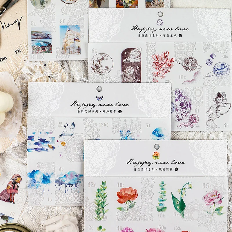 

InLoveArts Vintage Butterfly Lace Transparent Stickers Junk Journal Decorative Stickers DIY Diary Album Scrapbooking Stickers