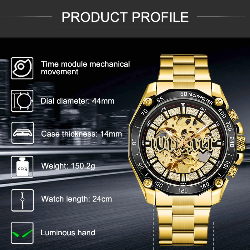 Часы наручные WINNER Мужские автоматические механические Автоматические