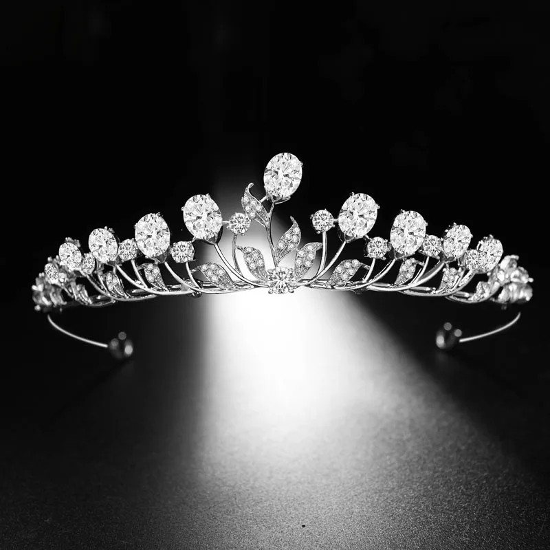 SLBRIDAL сплав Свадебный Тиара головной убор со стразами Хрустальная Свадебная Тиара головной убор жемчуг свадебные аксессуары для волос женские ювелирные изделия - Окраска металла: Model 20