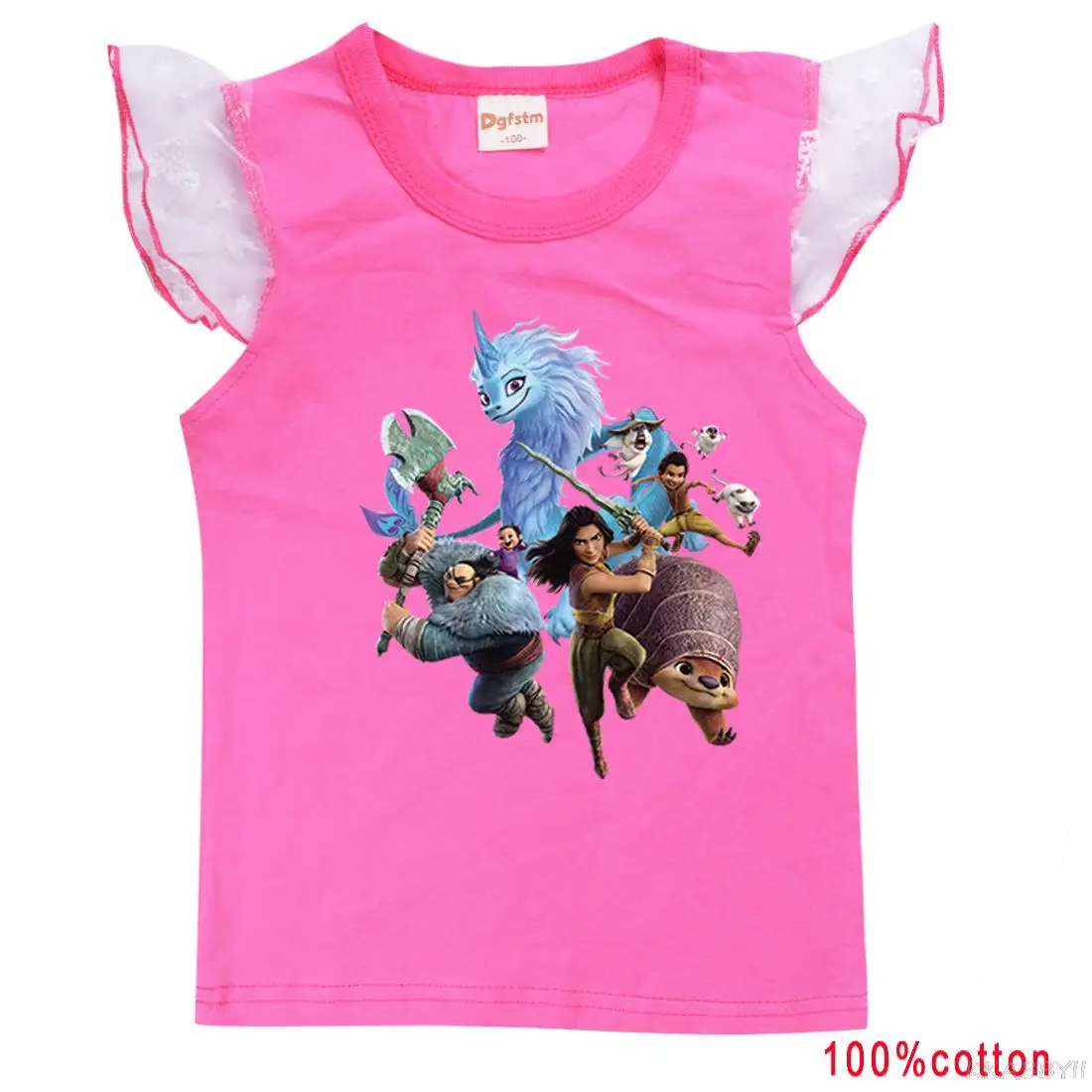 Детская летняя футболка с коротким рукавом и принтом дракон | одежда обувь