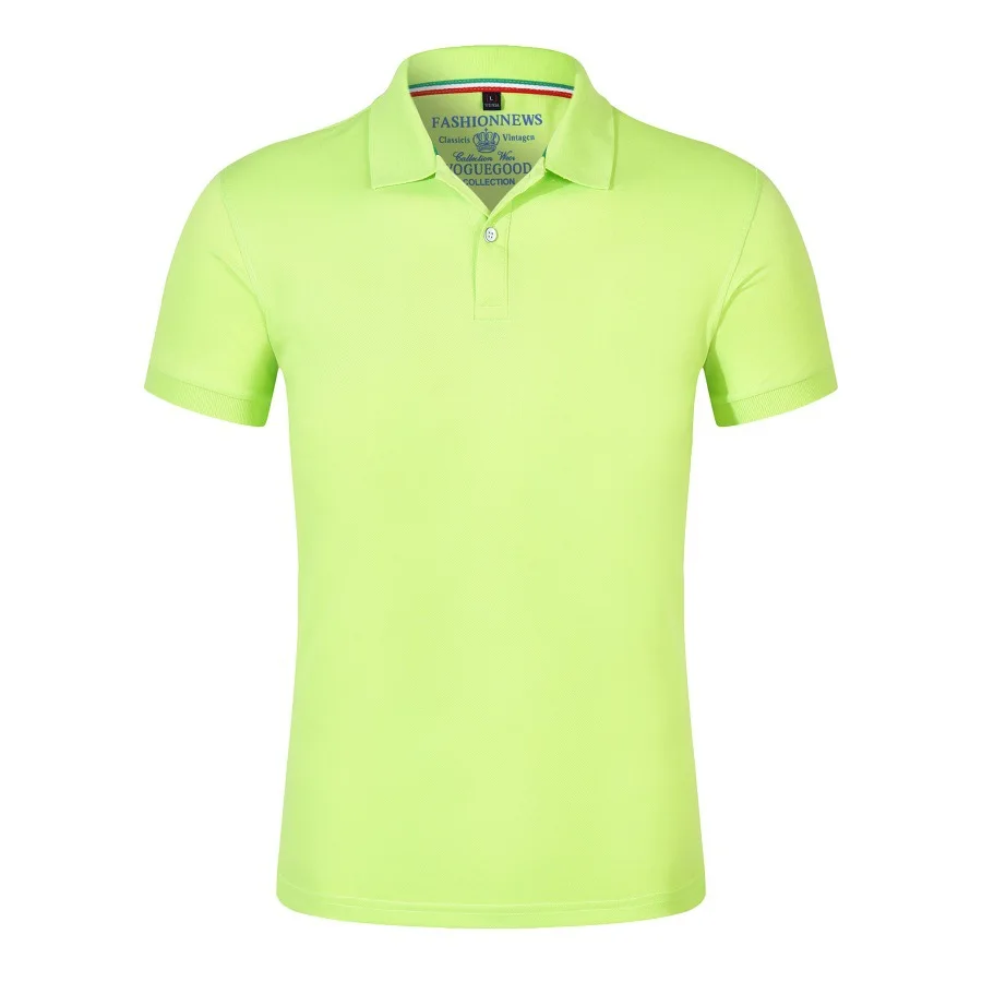 Рубашка-поло мужская хлопковая брендовая Однотонная футболка-поло Повседневная