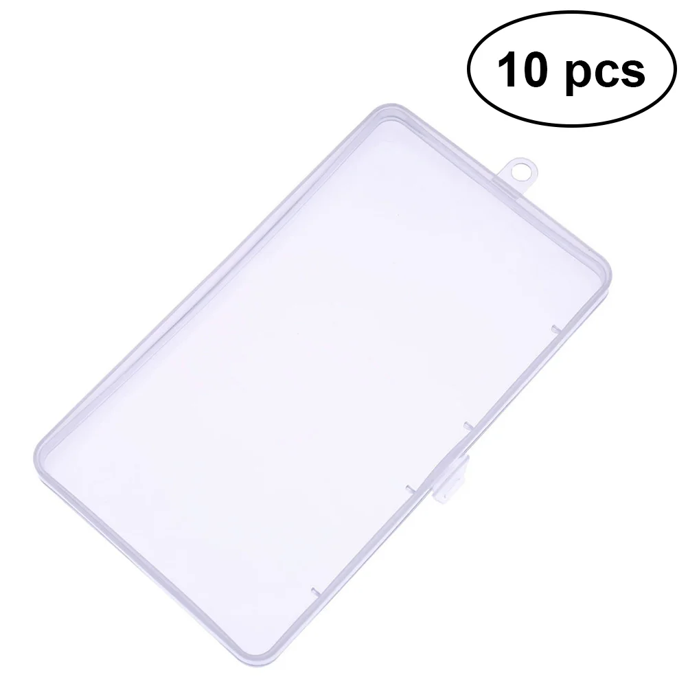 

10 Pcs Transparent Plastic Cosmetics Storage Box Jewelry Case Box Holder Container