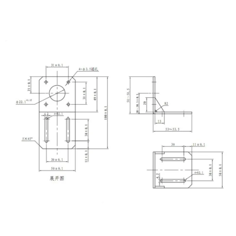 1 шт. монтажный L-образный кронштейн адаптивный для Nema 17 42/57 шаговый двигатель 3D
