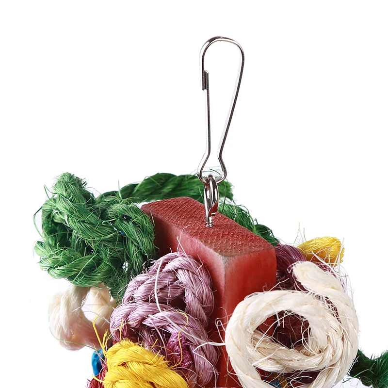 

1Pcs Hanging Cage Bird Chewing Rack Toys Bird Toy Set For Parrot Shredder Foraging Assorted Pet Molar Pastime Parrot Toy NEW