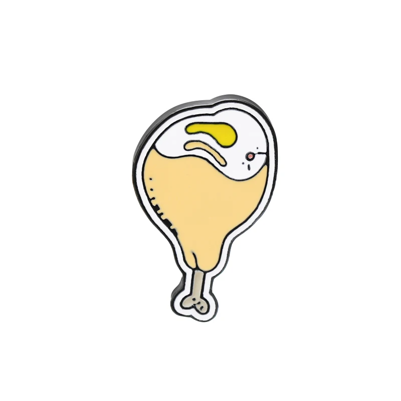 Ногу индейки и броши Фастфуд эмалированная брошь кнопка моделирование День