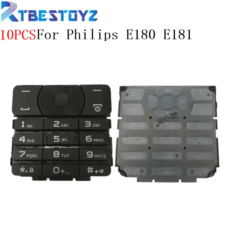 

10PCS/Lot Original Keypads For Philips E180 E181 Cellphone key Button For Xenium E180 E181Mobile Phone Keypad